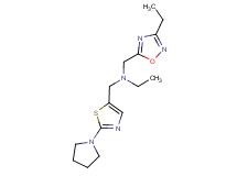 N-[(3-ethyl-1,2,4-oxadiazol-5-yl)methyl]-N-[(2-pyrrolidin-1-yl-1,3-thiazol-5-yl)methyl]ethanamine