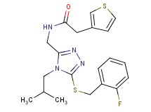 N-({5-[(2-fluorobenzyl)thio]-4-isobutyl-4H-1,2,4-triazol-3-yl}methyl)-2-(3-thienyl)acetamide