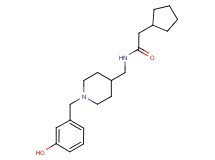 2-cyclopentyl-N-{[1-(3-hydroxybenzyl)piperidin-4-yl]methyl}acetamide
