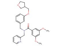 3,5-dimethoxy-N-(2-pyridinylmethyl)-N-[3-(tetrahydro-3-furanylmethoxy)benzyl]benzamide
