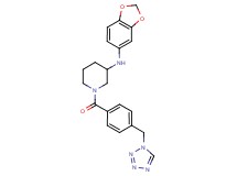 N-1,3-benzodioxol-5-yl-1-[4-(1H-tetrazol-1-ylmethyl)benzoyl]-3-piperidinamine