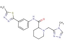 N-[3-(5-methyl-1,3,4-thiadiazol-2-yl)phenyl]-1-[(4-methyl-4H-1,2,4-triazol-3-yl)methyl]piperidine-2-carboxamide