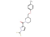 1-{[1-(difluoromethyl)-1H-pyrazol-3-yl]carbonyl}-3-[(4-methylphenoxy)methyl]piperidine