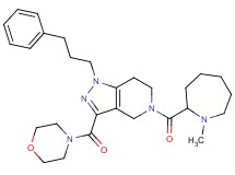 5-[(1-methyl-2-azepanyl)carbonyl]-3-(4-morpholinylcarbonyl)-1-(3-phenylpropyl)-4,5,6,7-tetrahydro-1H-pyrazolo[4,3-c]pyridine