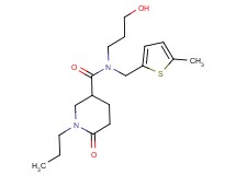N-(3-hydroxypropyl)-N-[(5-methyl-2-thienyl)methyl]-6-oxo-1-propylpiperidine-3-carboxamide