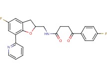 4-(4-fluorophenyl)-N-{[5-fluoro-7-(2-pyridinyl)-2,3-dihydro-1-benzofuran-2-yl]methyl}-4-oxobutanamide