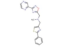 N-methyl-1-(2-phenyl-1,3-thiazol-4-yl)-N-{[3-(2-pyrazinyl)-1,2,4-oxadiazol-5-yl]methyl}methanamine