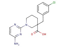 1-(4-aminopyrimidin-2-yl)-3-(3-chlorobenzyl)piperidine-3-carboxylic acid