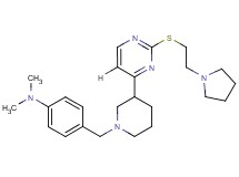 N,N-dimethyl-4-{[3-(2-{[2-(1-pyrrolidinyl)ethyl]thio}-4-pyrimidinyl)-1-piperidinyl]methyl}aniline