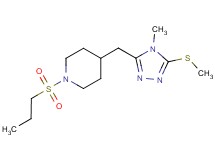 4-{[4-methyl-5-(methylthio)-4H-1,2,4-triazol-3-yl]methyl}-1-(propylsulfonyl)piperidine