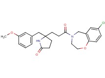 5-[3-(7-chloro-2,3-dihydro-1,4-benzoxazepin-4(5H)-yl)-3-oxopropyl]-5-(3-methoxybenzyl)-2-pyrrolidinone