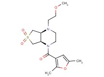 (4aS*,7aR*)-1-(2,5-dimethyl-3-furoyl)-4-(2-methoxyethyl)octahydrothieno[3,4-b]pyrazine 6,6-dioxide