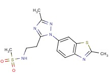 N-{2-[3-methyl-1-(2-methyl-1,3-benzothiazol-6-yl)-1H-1,2,4-triazol-5-yl]ethyl}methanesulfonamide