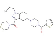 1-propyl-5-[4-(2-thienylcarbonyl)-1-piperazinyl]-3-(4-thiomorpholinylcarbonyl)-4,5,6,7-tetrahydro-1H-indazole