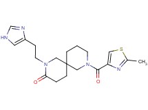 2-[2-(1H-imidazol-4-yl)ethyl]-8-[(2-methyl-1,3-thiazol-4-yl)carbonyl]-2,8-diazaspiro[5.5]undecan-3-one
