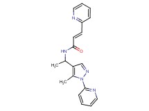 (2E)-N-{1-[5-methyl-1-(2-pyridinyl)-1H-pyrazol-4-yl]ethyl}-3-(2-pyridinyl)acrylamide