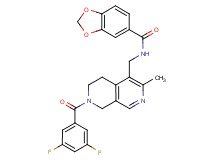 N-{[7-(3,5-difluorobenzoyl)-3-methyl-5,6,7,8-tetrahydro-2,7-naphthyridin-4-yl]methyl}-1,3-benzodioxole-5-carboxamide