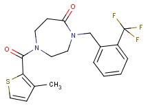 1-[(3-methyl-2-thienyl)carbonyl]-4-[2-(trifluoromethyl)benzyl]-1,4-diazepan-5-one