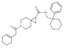 6-(1-cyclohexen-1-ylacetyl)-N-[(4-phenyltetrahydro-2H-pyran-4-yl)methyl]-6-azaspiro[2.5]octane-1-carboxamide