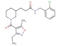 N-(2-chlorobenzyl)-3-{1-[(3-ethyl-5-methyl-4-isoxazolyl)carbonyl]-3-piperidinyl}propanamide