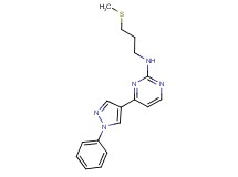 N-[3-(methylthio)propyl]-4-(1-phenyl-1H-pyrazol-4-yl)pyrimidin-2-amine