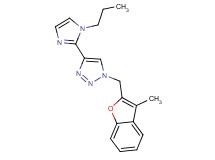 1-[(3-methyl-1-benzofuran-2-yl)methyl]-4-(1-propyl-1H-imidazol-2-yl)-1H-1,2,3-triazole