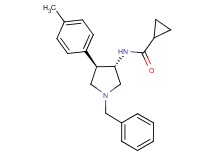 N-[(3S*,4R*)-1-benzyl-4-(4-methylphenyl)-3-pyrrolidinyl]cyclopropanecarboxamide