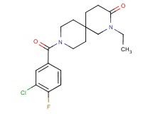 9-(3-chloro-4-fluorobenzoyl)-2-ethyl-2,9-diazaspiro[5.5]undecan-3-one
