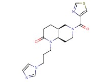 (4aS*,8aR*)-1-[3-(1H-imidazol-1-yl)propyl]-6-(1,3-thiazol-4-ylcarbonyl)octahydro-1,6-naphthyridin-2(1H)-one