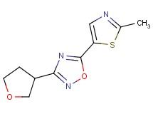 5-(2-methyl-1,3-thiazol-5-yl)-3-(tetrahydrofuran-3-yl)-1,2,4-oxadiazole