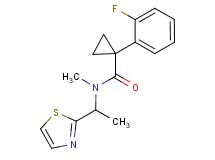 1-(2-fluorophenyl)-N-methyl-N-[1-(1,3-thiazol-2-yl)ethyl]cyclopropanecarboxamide