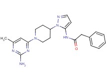 N-{1-[1-(2-amino-6-methylpyrimidin-4-yl)piperidin-4-yl]-1H-pyrazol-5-yl}-2-phenylacetamide