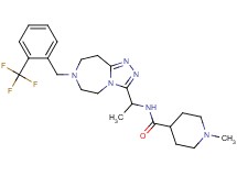 1-methyl-N-(1-{7-[2-(trifluoromethyl)benzyl]-6,7,8,9-tetrahydro-5H-[1,2,4]triazolo[4,3-d][1,4]diazepin-3-yl}ethyl)-4-piperidinecarboxamide