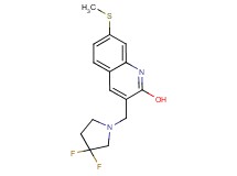 3-[(3,3-difluoro-1-pyrrolidinyl)methyl]-7-(methylthio)-2-quinolinol