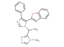 3-{1-[5-(1-benzofuran-2-yl)-4-phenyl-1H-imidazol-1-yl]ethyl}-4-methyl-4H-1,2,4-triazole