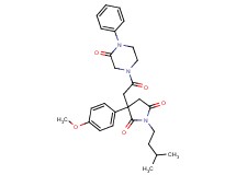 3-(4-methoxyphenyl)-1-(3-methylbutyl)-3-[2-oxo-2-(3-oxo-4-phenyl-1-piperazinyl)ethyl]-2,5-pyrrolidinedione