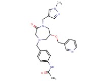 N-(4-{[4-[(1-methyl-1H-pyrazol-4-yl)methyl]-3-oxo-6-(3-pyridinylmethoxy)-1,4-diazepan-1-yl]methyl}phenyl)acetamide