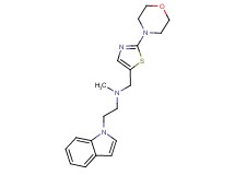 2-(1H-indol-1-yl)-N-methyl-N-[(2-morpholin-4-yl-1,3-thiazol-5-yl)methyl]ethanamine