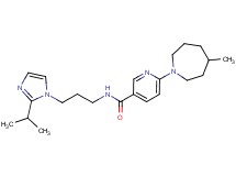 N-[3-(2-isopropyl-1H-imidazol-1-yl)propyl]-6-(4-methylazepan-1-yl)nicotinamide