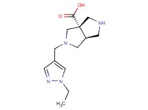 (3aS*,6aS*)-2-[(1-ethyl-1H-pyrazol-4-yl)methyl]hexahydropyrrolo[3,4-c]pyrrole-3a(1H)-carboxylic acid