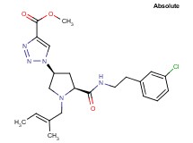methyl 1-{(3S,5S)-5-({[2-(3-chlorophenyl)ethyl]amino}carbonyl)-1-[(2E)-2-methyl-2-buten-1-yl]-3-pyrrolidinyl}-1H-1,2,3-triazole-4-carboxylate