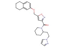 2-[2-(1H-pyrazol-1-yl)ethyl]-1-({5-[(5,6,7,8-tetrahydro-2-naphthalenyloxy)methyl]-3-isoxazolyl}carbonyl)piperidine