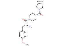 (2S)-3-(4-methoxyphenyl)-1-oxo-1-[4-(1-pyrrolidinylcarbonyl)-1-piperidinyl]-2-propanamine