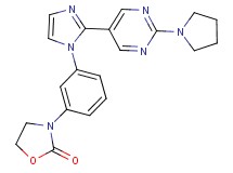 3-{3-[2-(2-pyrrolidin-1-ylpyrimidin-5-yl)-1H-imidazol-1-yl]phenyl}-1,3-oxazolidin-2-one