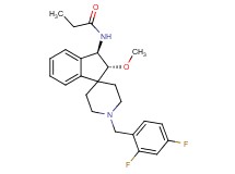 N-[(2R*,3R*)-1'-(2,4-difluorobenzyl)-2-methoxy-2,3-dihydrospiro[indene-1,4'-piperidin]-3-yl]propanamide