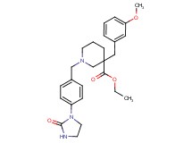 ethyl 3-(3-methoxybenzyl)-1-[4-(2-oxo-1-imidazolidinyl)benzyl]-3-piperidinecarboxylate