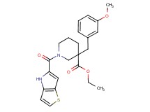 ethyl 3-(3-methoxybenzyl)-1-(4H-thieno[3,2-b]pyrrol-5-ylcarbonyl)-3-piperidinecarboxylate