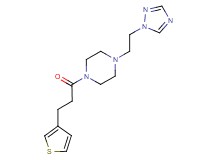 1-[3-(3-thienyl)propanoyl]-4-[2-(1H-1,2,4-triazol-1-yl)ethyl]piperazine