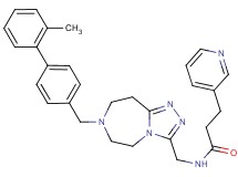 N-({7-[(2'-methyl-4-biphenylyl)methyl]-6,7,8,9-tetrahydro-5H-[1,2,4]triazolo[4,3-d][1,4]diazepin-3-yl}methyl)-3-(3-pyridinyl)propanamide