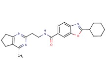 2-cyclohexyl-N-[2-(4-methyl-6,7-dihydro-5H-cyclopenta[d]pyrimidin-2-yl)ethyl]-1,3-benzoxazole-6-carboxamide